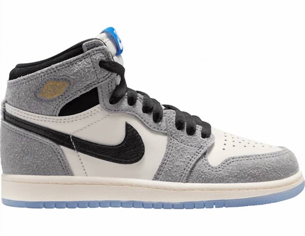 NEW JORDAN kids jordan 1 retro high og all-star shoes in grey/ black-sail-game r
